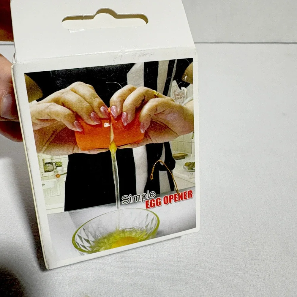 Vintage Simple Egg Opener Plastic Handheld Egg Cracker Tool SEALED